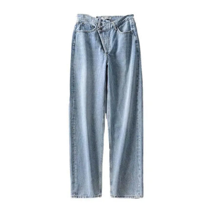 Losse asymmetrische denimbroek