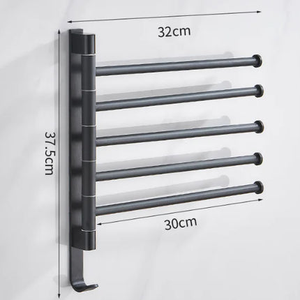 Draaibare Handdoekhouder van Aluminium