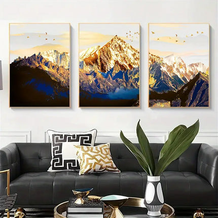 3 stuks gouden sneeuwberg