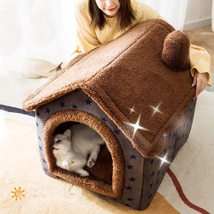 Zacht Winter Honden Kattenbed Huis