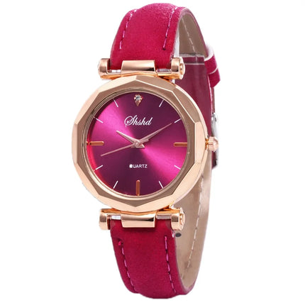 Mode Vrouwen Leren Casual Horloge