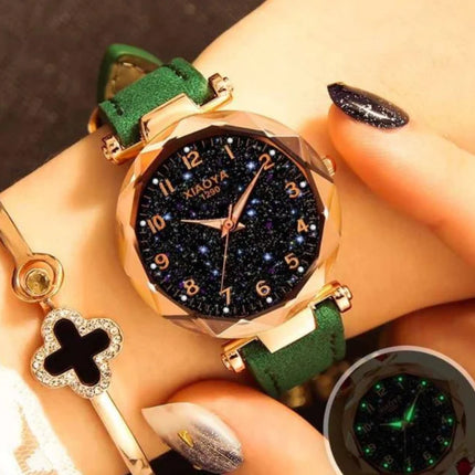 Premium leren sterrenhemelhorloge